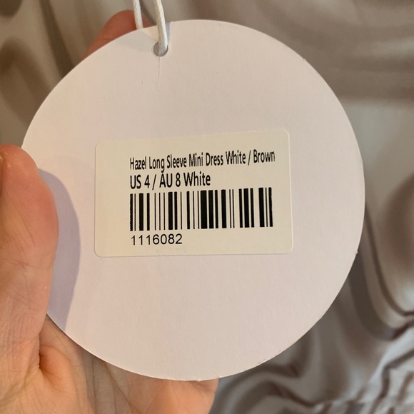 Princess Polly Disco fever swirl grey white mesh long sleeve 4 small Hazel NEW - Picture 4 of 5